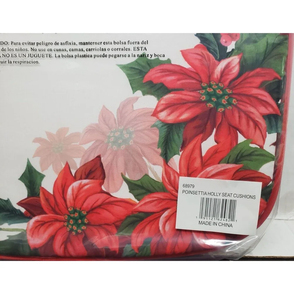 Set of 4 Same Cushion Chair Pads w/ties,15